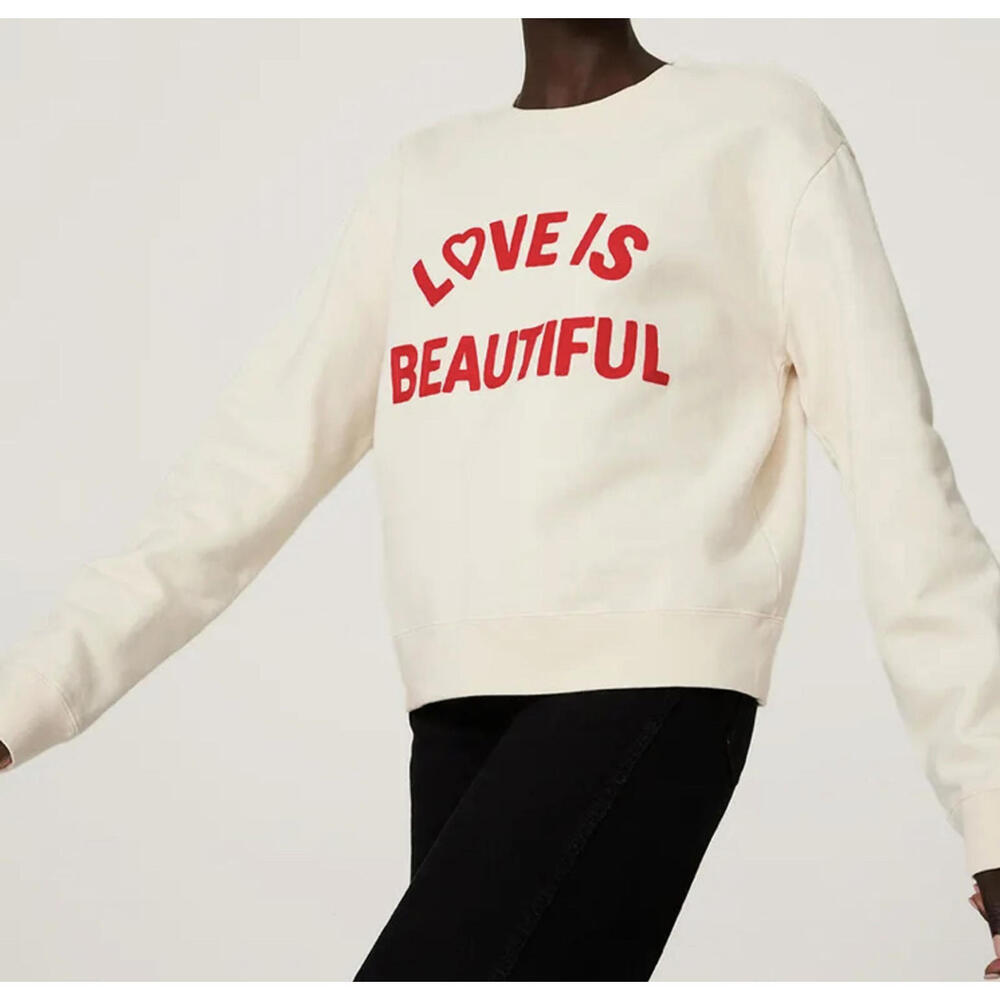 SANDRO Love Is Beautiful crew neck sweater sz M